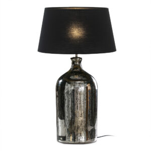 Lampara de Sobremesa sin pantalla 28x28x60 Cristal Plata Antique