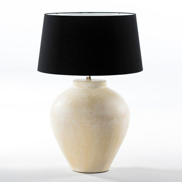 Lampara de Sobremesa sin pantalla 45x45x55 aprox. Terracota Crema