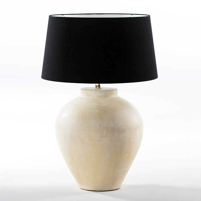 Lampara de Sobremesa sin pantalla 45x45x55 aprox. Terracota Crema