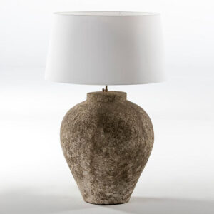 Lampara de Sobremesa sin pantalla 45x45x55 aprox Terracota Gris