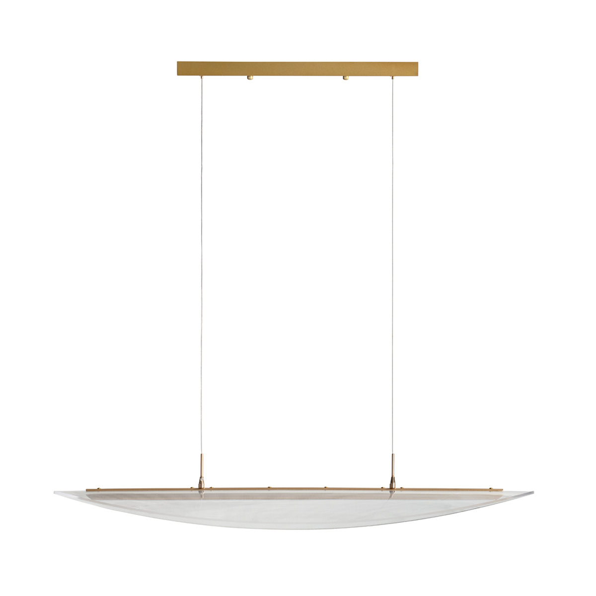 Lámpara de Techo 100x13x14 Acrilico/Metal -- Transparente/Dorado