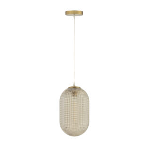 Lámpara de Techo 20x20x30/190 Metal/Cristal -- Dorado/Transparente