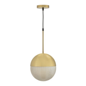 Lámpara de Techo 25x25x/190 Metal/Cristal -- Dorado/Transparente