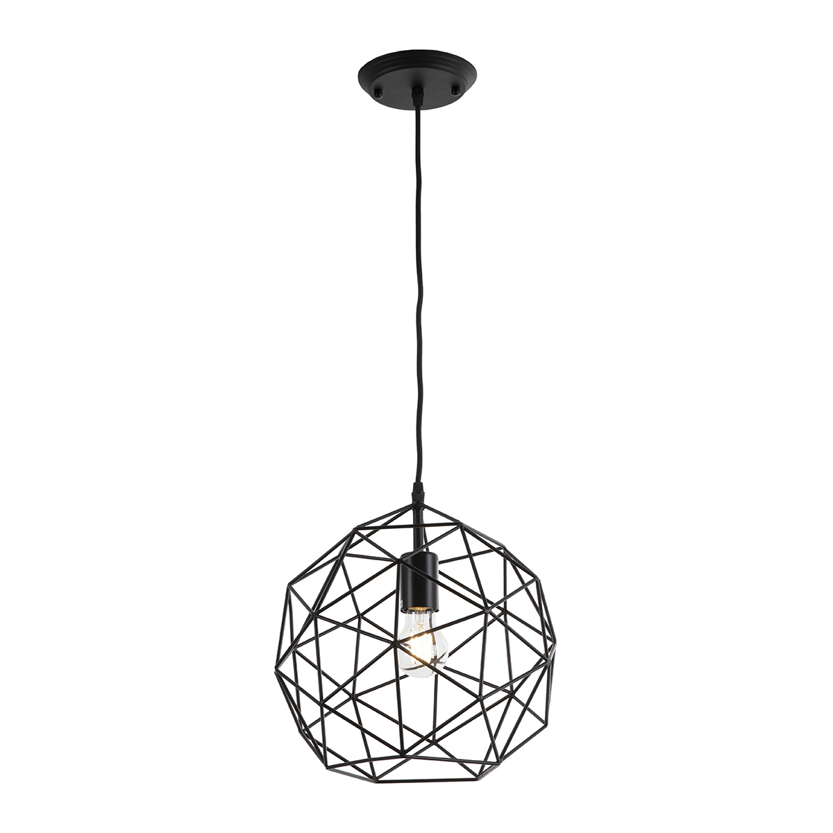 Lámpara de Techo 32x32x30 Metal Negro