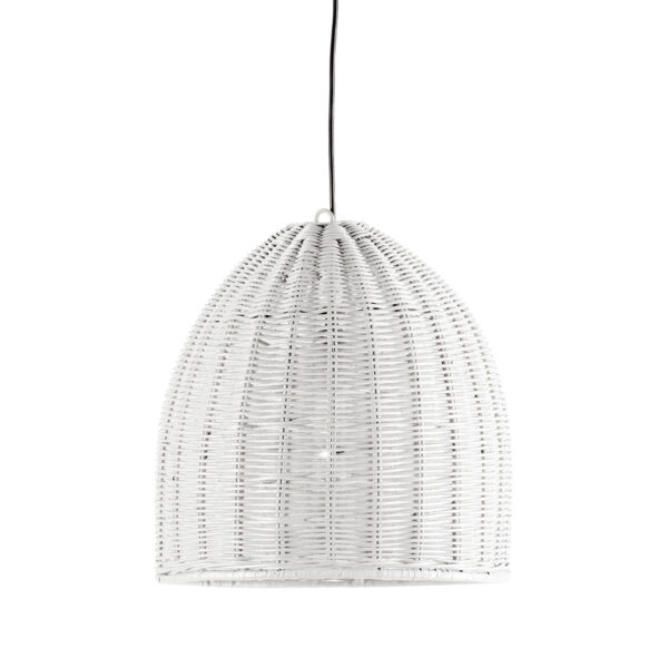 Lámpara de Techo 35x35x35 Mimbre Blanco