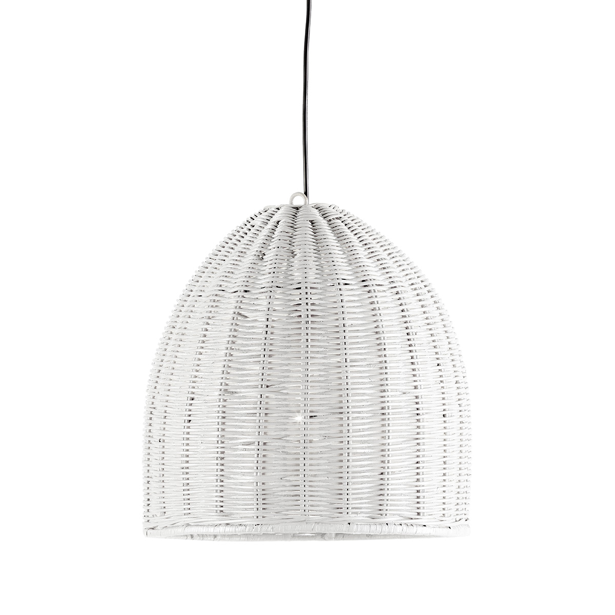 Lámpara de Techo 35x35x35 Mimbre Blanco