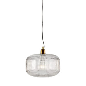 Lámpara de Techo 36x36x27/215 Metacrilato/Metal Transparente/Dorado