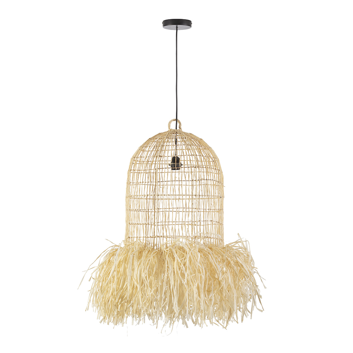 Lámpara de Techo 40x40x55 Sisal -- Blanco