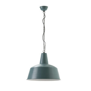 Lampara de Techo 45x45x40 Metal Azul/Blanco