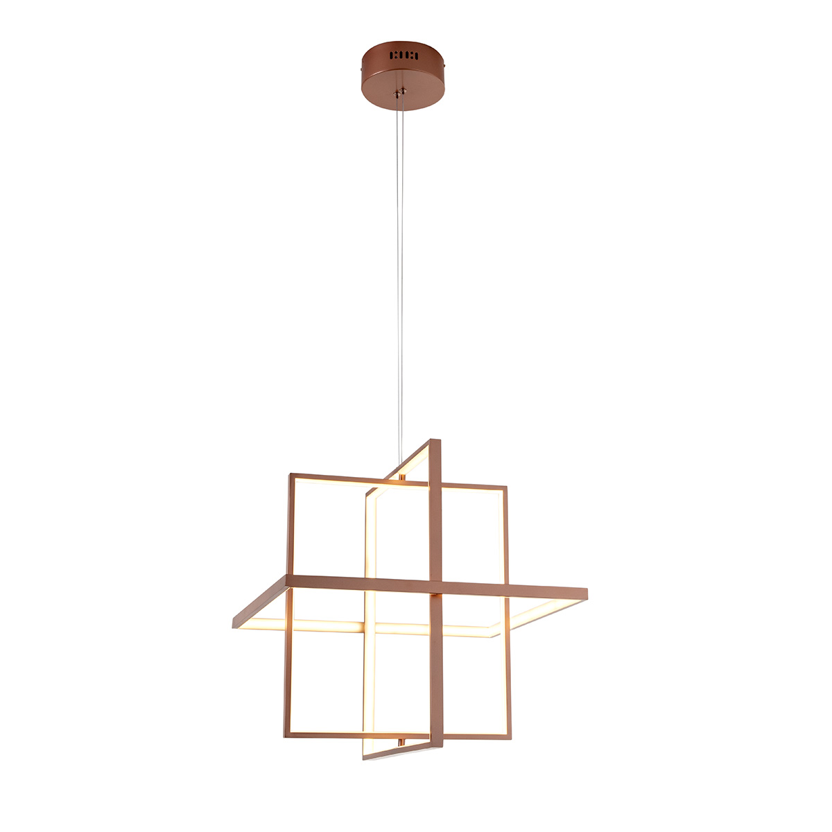 Lámpara de Techo 50x50x180 Metal Color Cobre