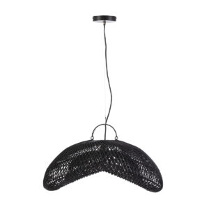 Lámpara de Techo 70x60x35 Ratán -- Negro