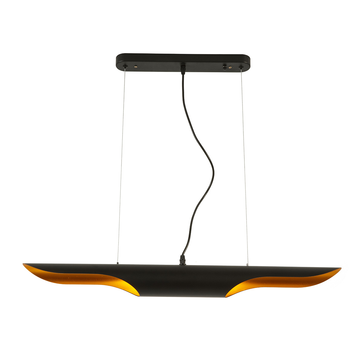 Lámpara de Techo 80x8x123 Metal Negro/Dorado