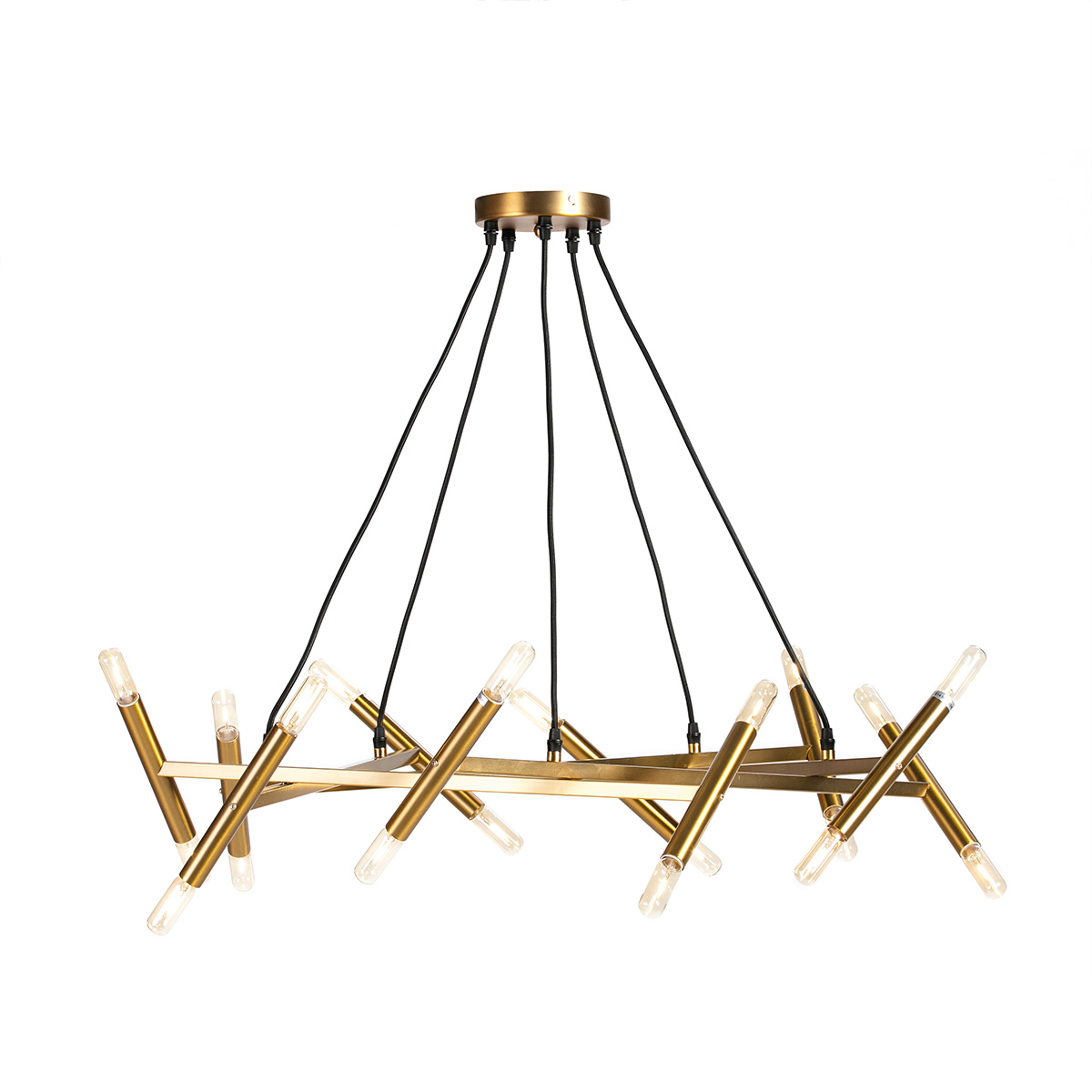 Lampara de Techo 85x85x14 Metal Dorado
