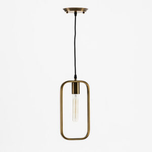Lampara de Techo sin pantalla 16x4x33 Metal Dorado con bombilla