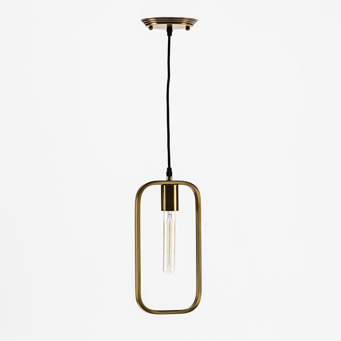 Lampara de Techo sin pantalla 16x4x33 Metal Dorado con bombilla