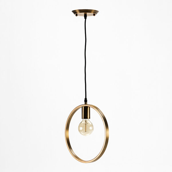 Lampara de Techo sin pantalla 30x4x31 Metal Dorado con bombilla