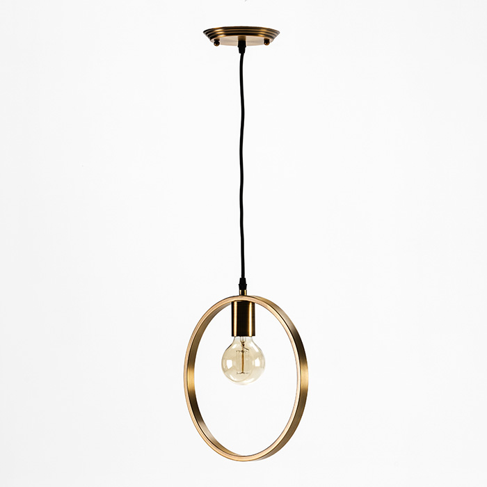 Lampara de Techo sin pantalla 30x4x31 Metal Dorado con bombilla