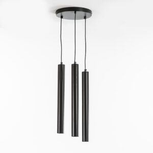 Lampara deTecho sin pantalla 5x50 (3 tubos) Metal Negro