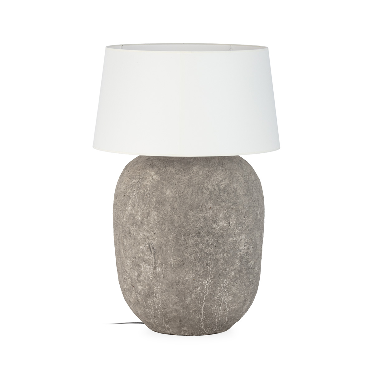 LAMPARA SOBREMESA 50x50x60 TERRACOTA GRIS SIN PANTALLA