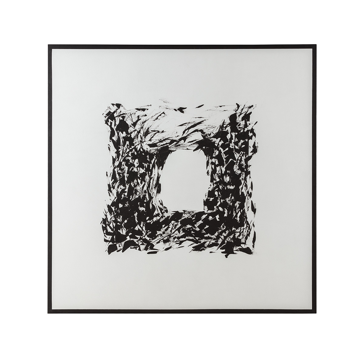 Lienzo 120x5x120 Lienzo -- Blanco/Negro