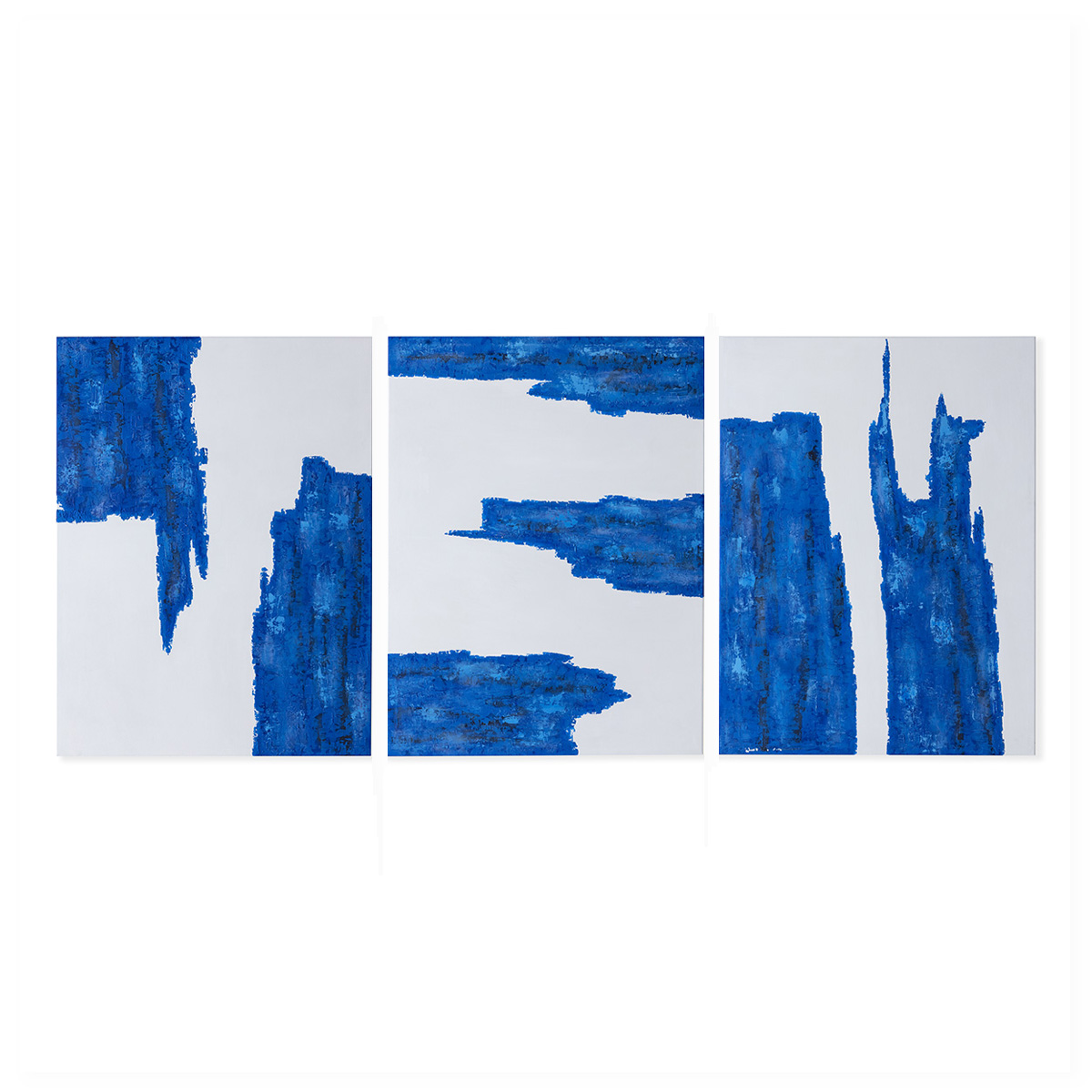 Lienzo 270x5x120 Lienzo Blanco/Azul