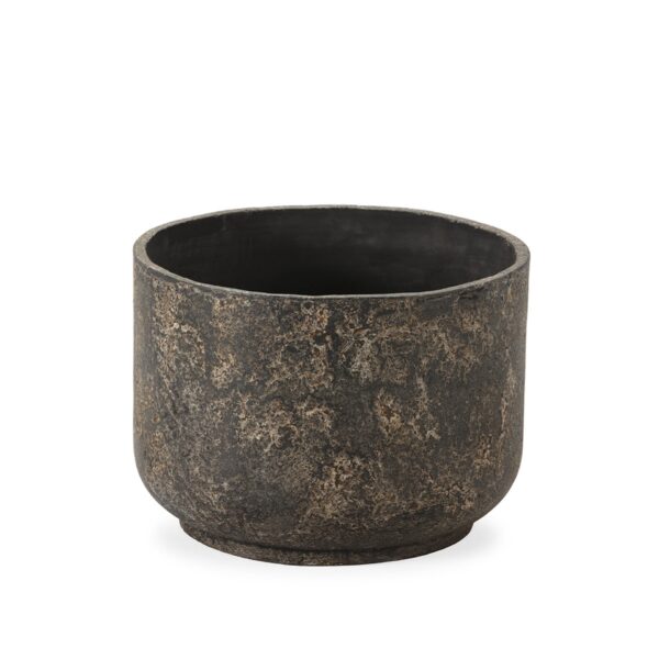 Macetero 40x40x30 Fibrocemento -- Negro Quemado