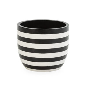 Macetero 56x56x47 Fibrocemento -- Blanco/Negro