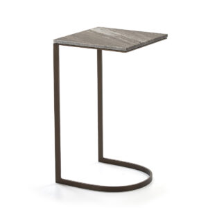Mesa Auxiliar 38x38x67 Mármol/Metal Dorado Antique