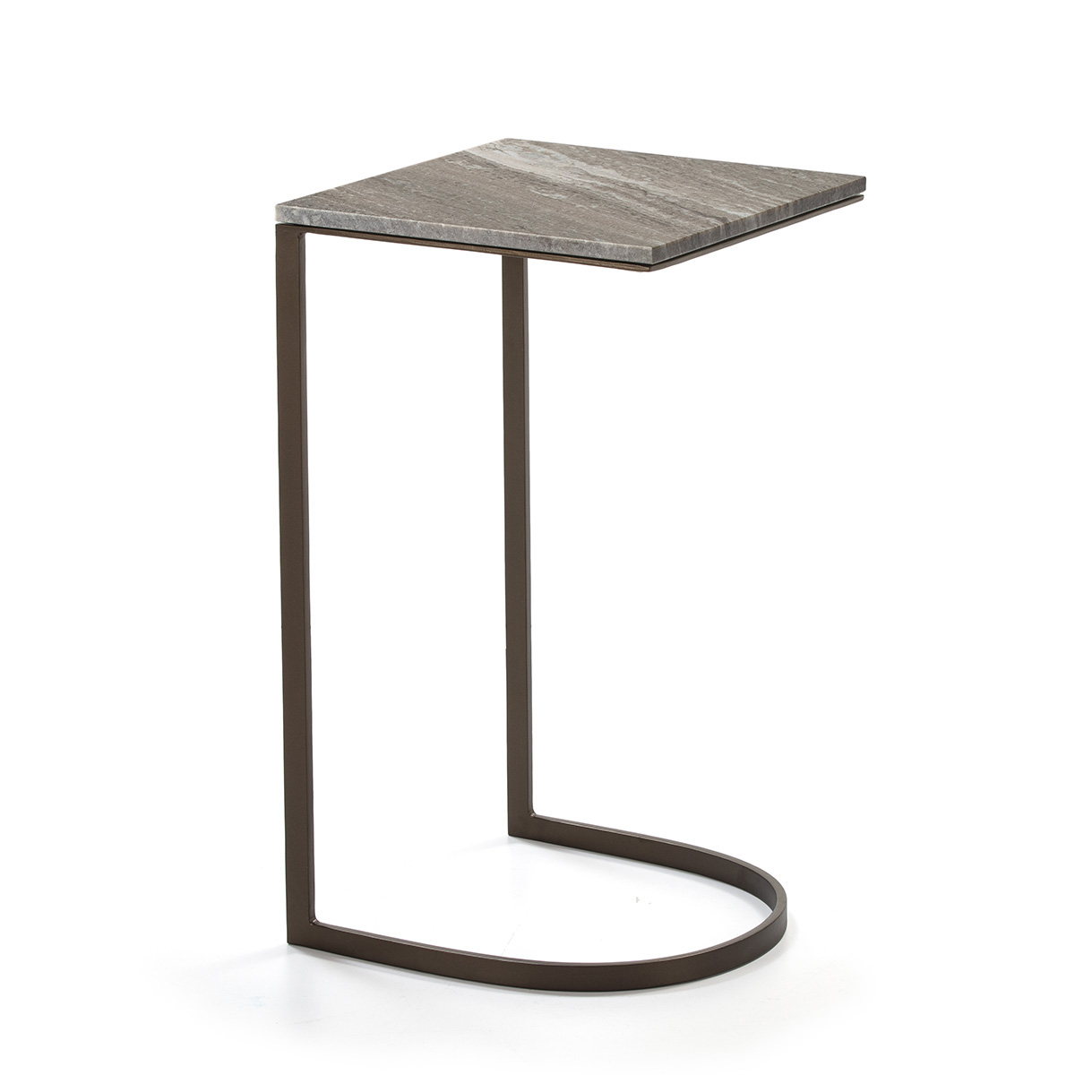 Mesa Auxiliar 38x38x67 Mármol/Metal Dorado Antique
