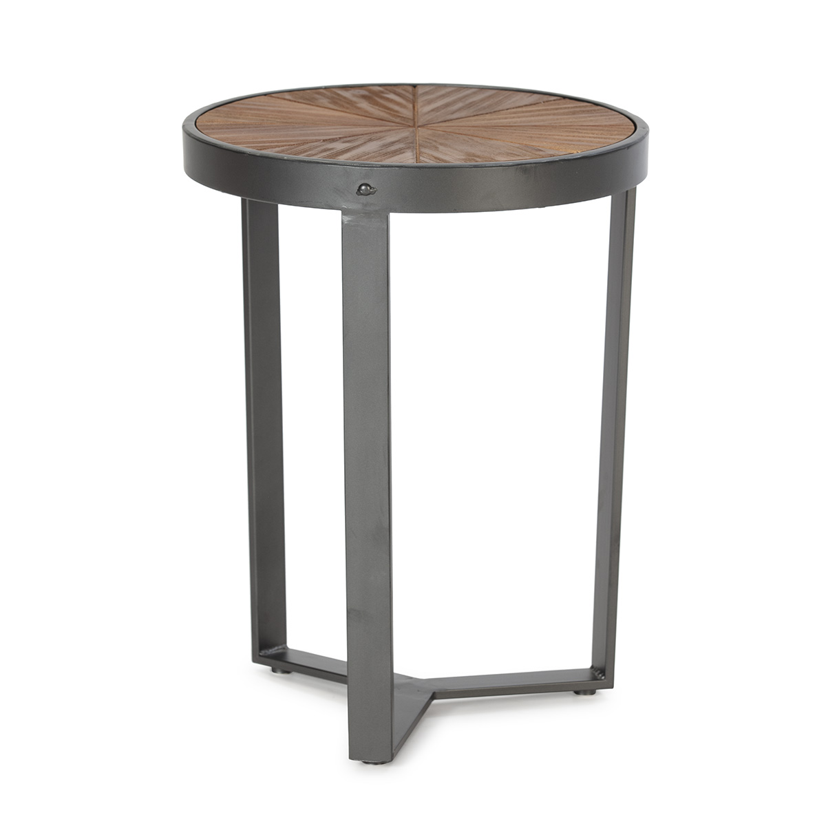Mesa Auxiliar 40x40x56 Madera/Metal Negro