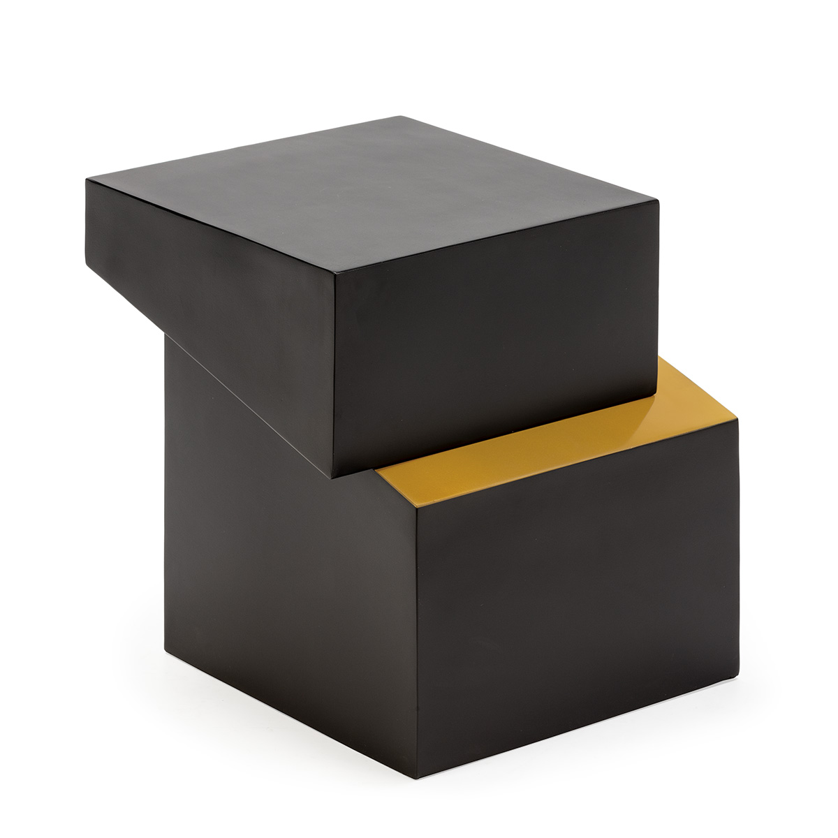 Mesa Auxiliar 40x42x43 Metal Negro/Dorado