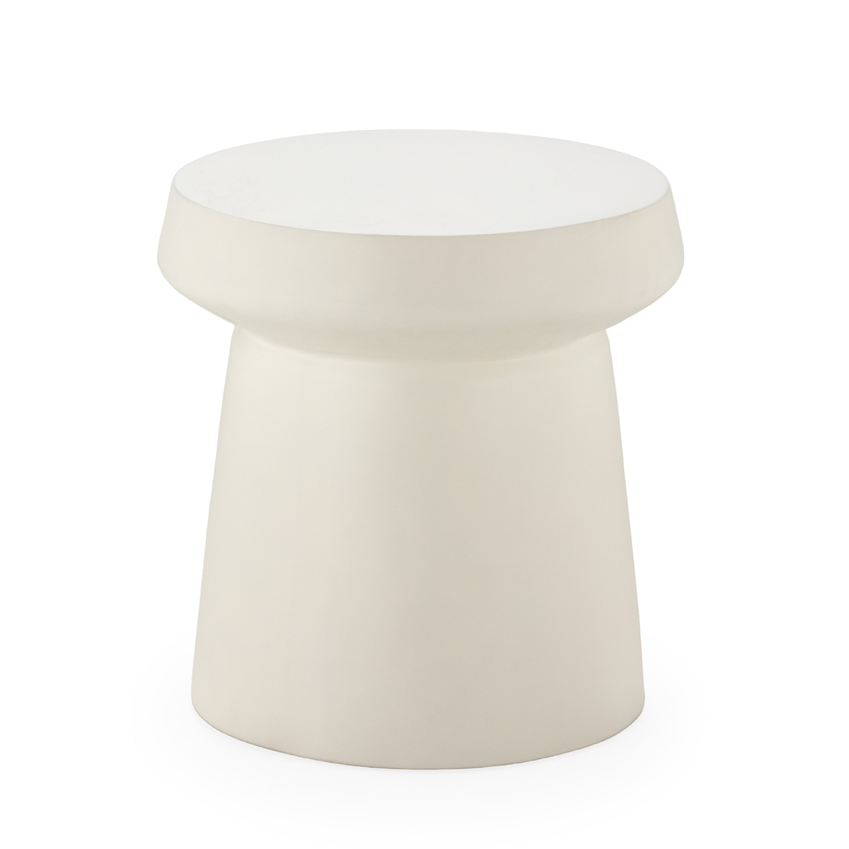 Mesa Auxiliar 45x45x47 Fibra de Piedra -- Blanco