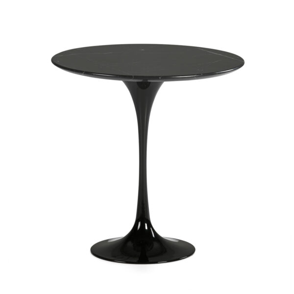 Mesa Auxiliar 50x50x50 Mármol/Aluminio -- Negro