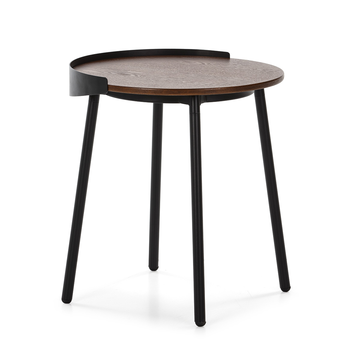 Mesa Auxiliar 50x51x66 Madera Marrón/Metal Negro