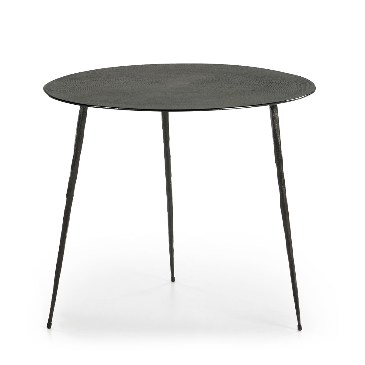 Mesa Auxiliar 55x50x45 Metal Negro/Simil Madera Negro