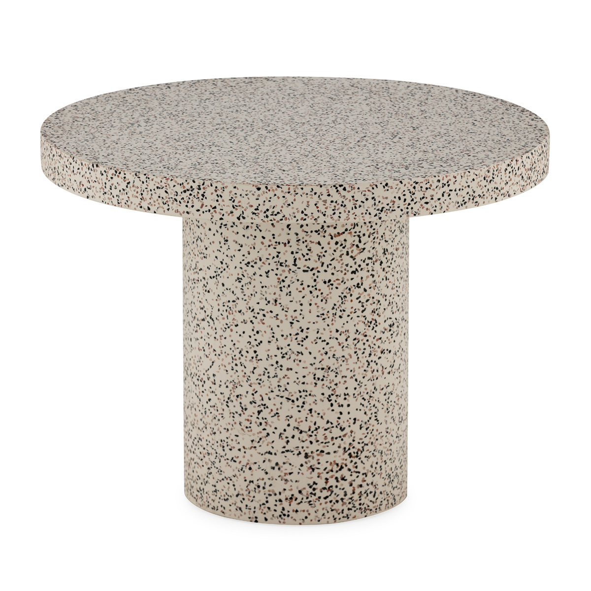 Mesa Auxiliar 66x66x51 Fibra de Piedra -- Blanco