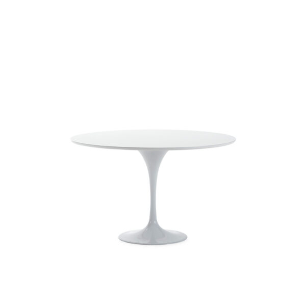 Mesa Comedor 120x120x73 Aluminio/Madera -- Blanco