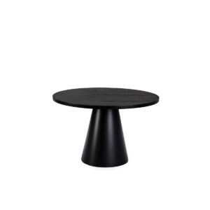 Mesa Comedor 120x120x75 Madera de Cedro/Metal Negro