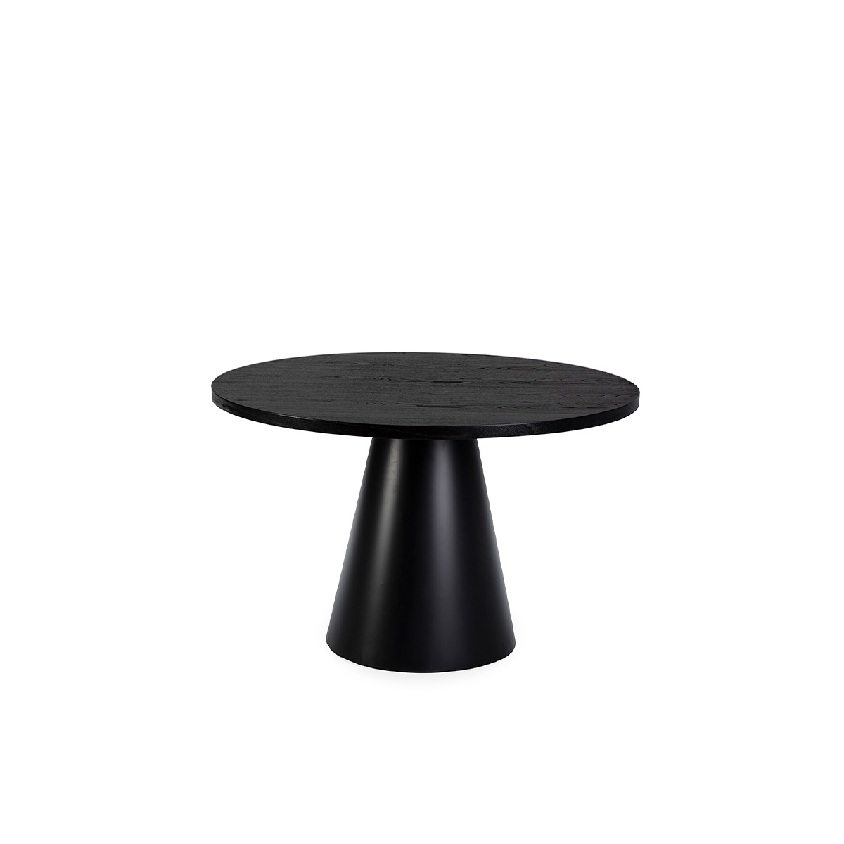 Mesa Comedor 120x120x75 Madera de Cedro/Metal Negro
