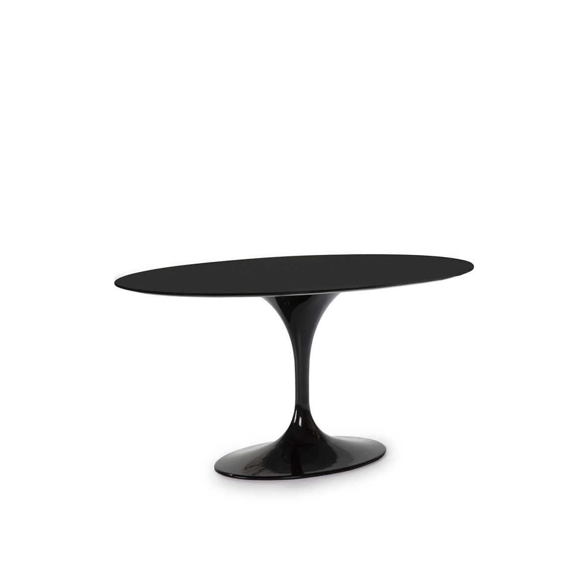 Mesa Comedor 150x120x75 DM Negro/Aluminio Negro