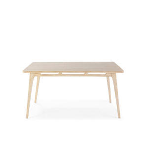 Mesa Comedor 150x80x76 Madera de Cedro -- Blanco Velado