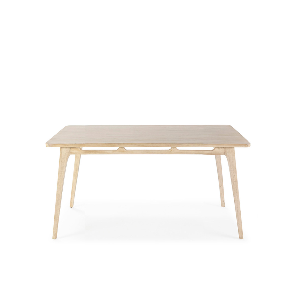 Mesa Comedor 150x80x76 Madera de Cedro -- Blanco Velado