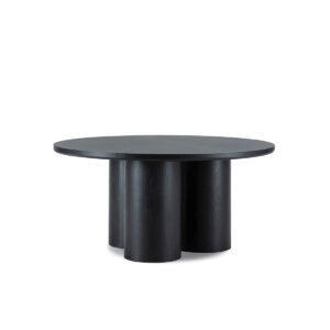 Mesa Comedor 160x160x76 Madera de Roble -- Negro