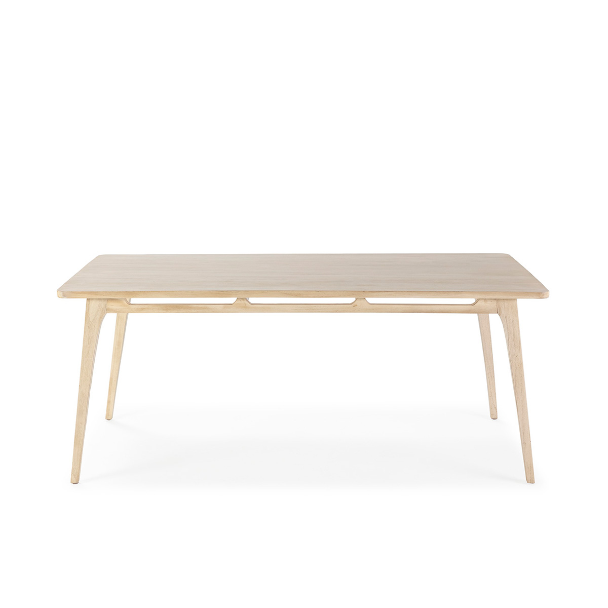 Mesa Comedor 180x90x76 Madera de Cedro Blanco Velado
