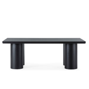 Mesa Comedor 220x110x76 Madera de Roble -- Negro