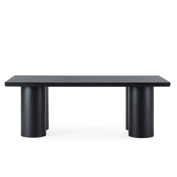 Mesa Comedor 220x110x76 Madera de Roble -- Negro