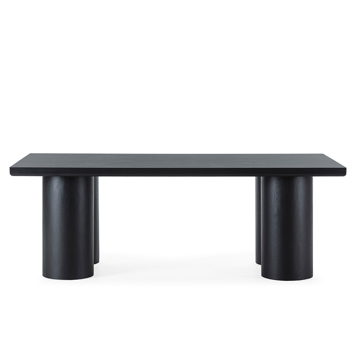 Mesa Comedor 220x110x76 Madera de Roble -- Negro