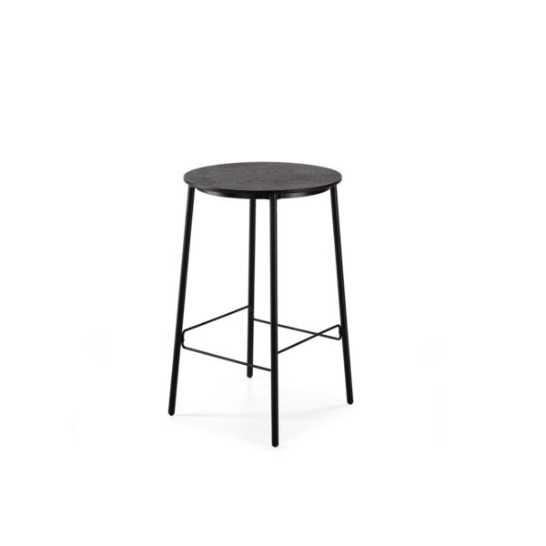 Mesa Comedor 70x70x111 Madera/Metal Negro