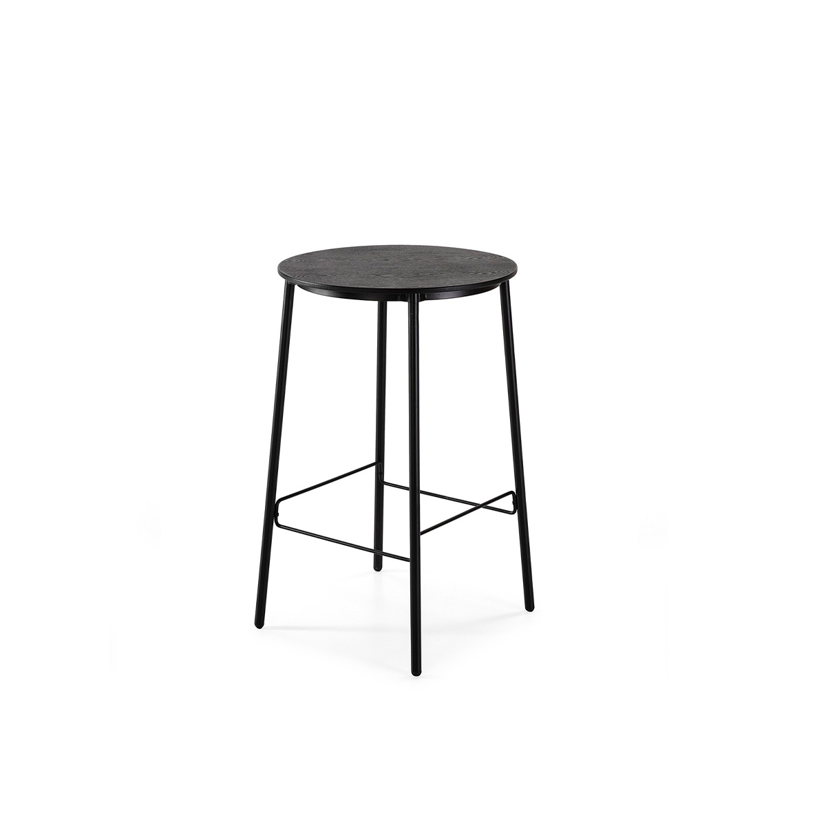 Mesa Comedor 70x70x111 Madera/Metal Negro