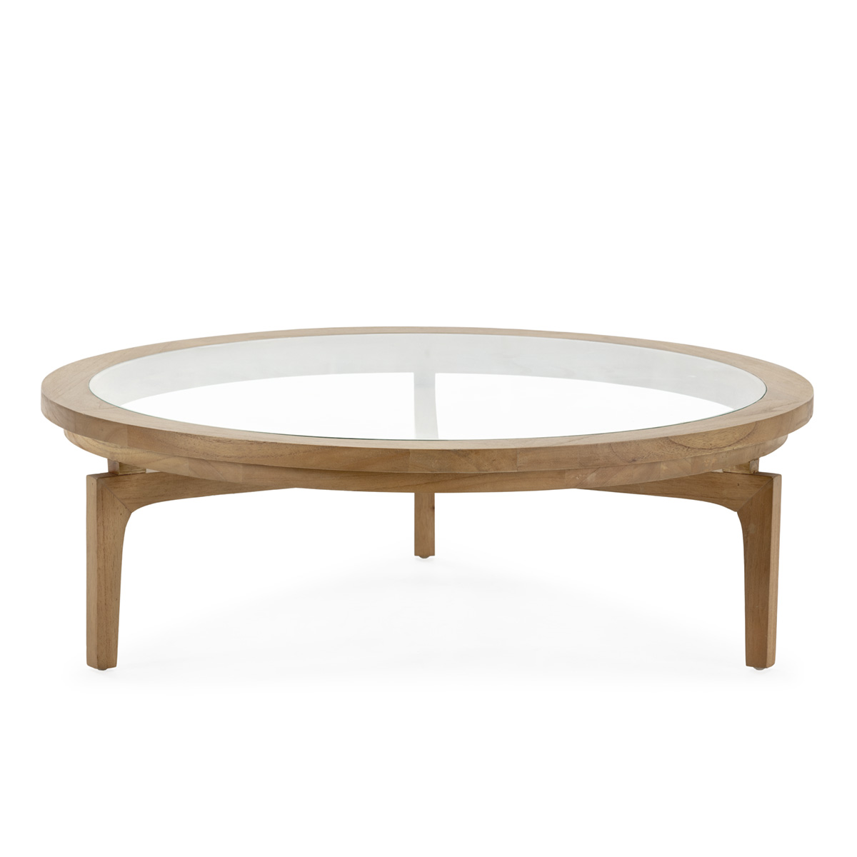Mesa de Centro 100x100x32 Madera de Cedro -- Natural
